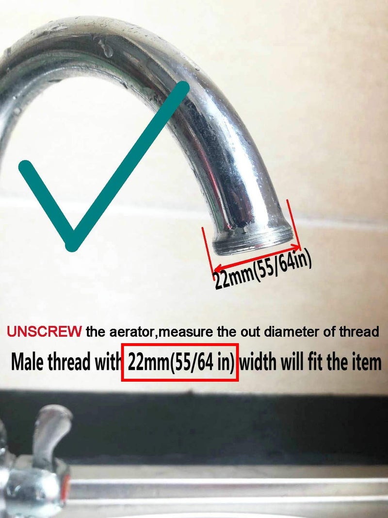 MissMin sink faucet diverter valve/adapter to bidet shower hose with aerator for bathroom/kitchen faucet - Image 3